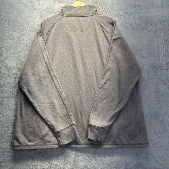 Margaritaville Sweatshirt Mens 2XL Gray Quarter Zip Mock Neck Pullover Pockets - Picture 2 of 11